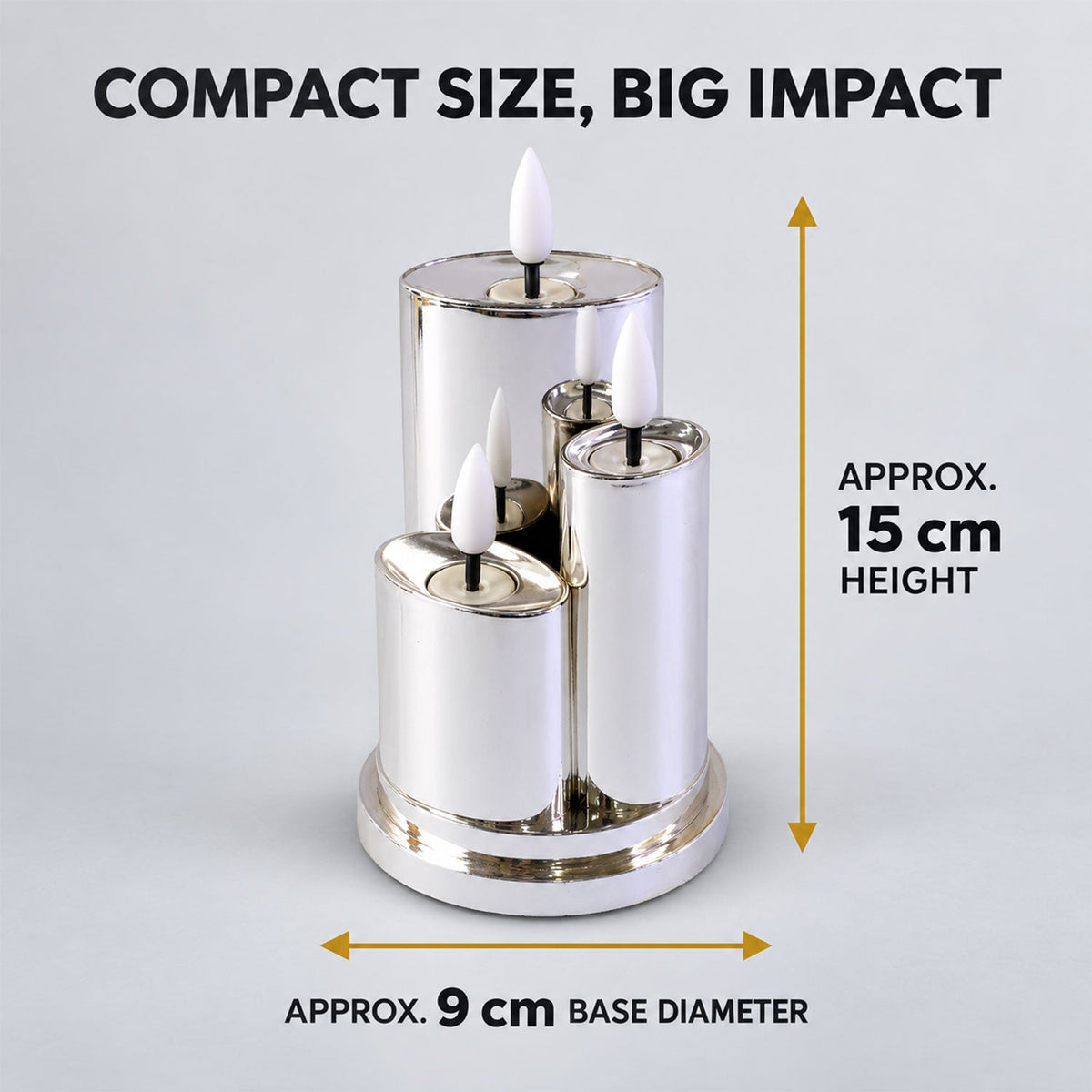 LED candle size guide