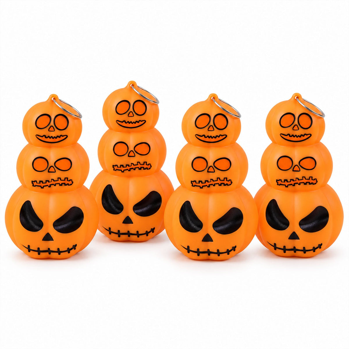 Halloween 3 Layer Pumpkin LED Hanging Lights arranged for home decor