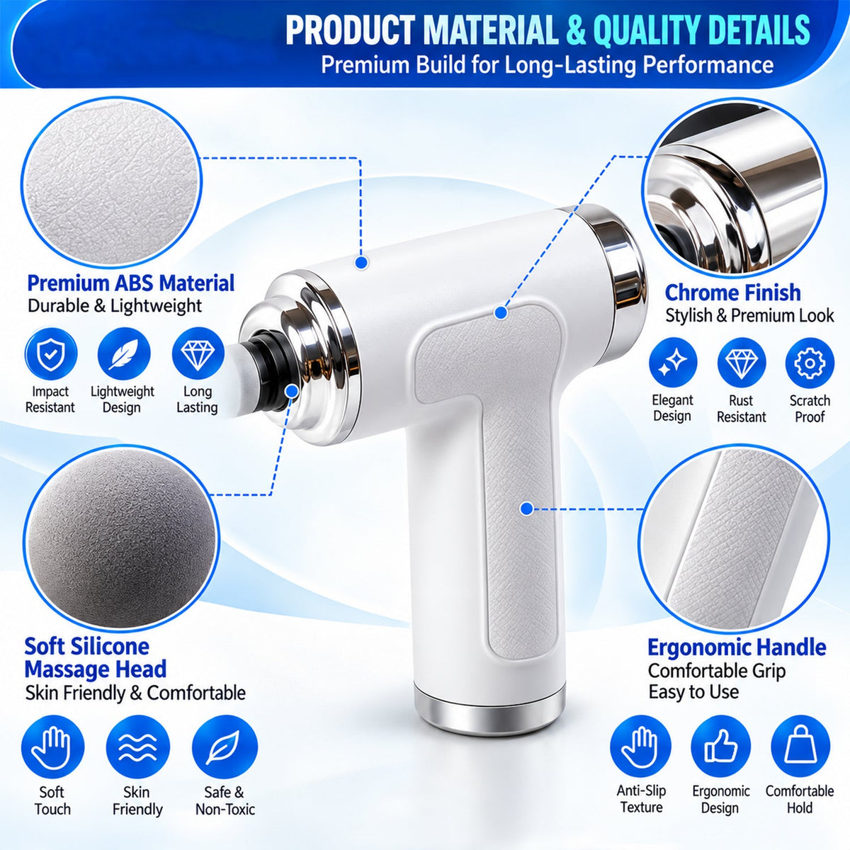 Massage gun white bg
