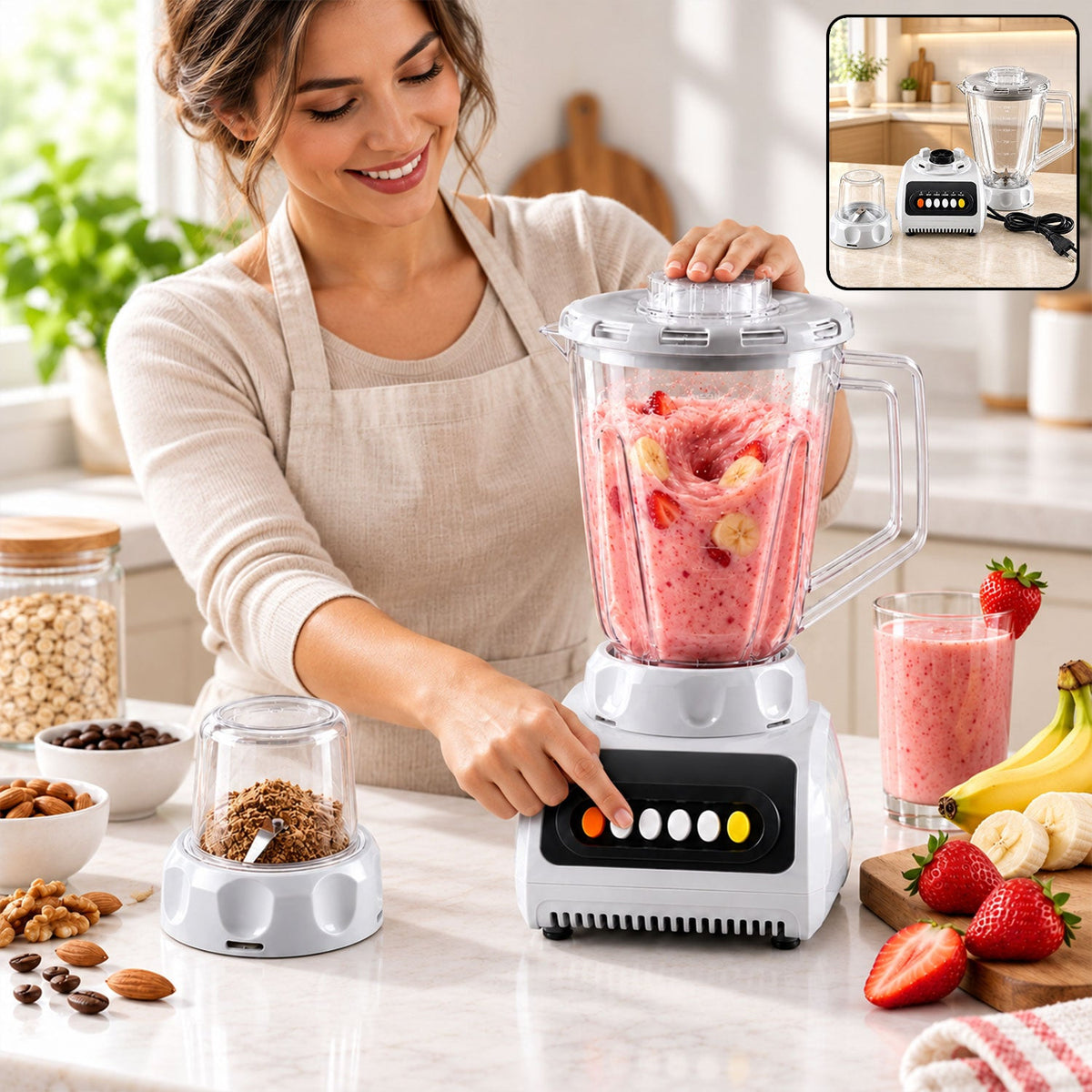 Mixer grinder blender white bg