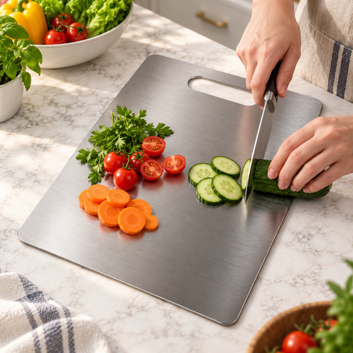 Chopping board handle detail