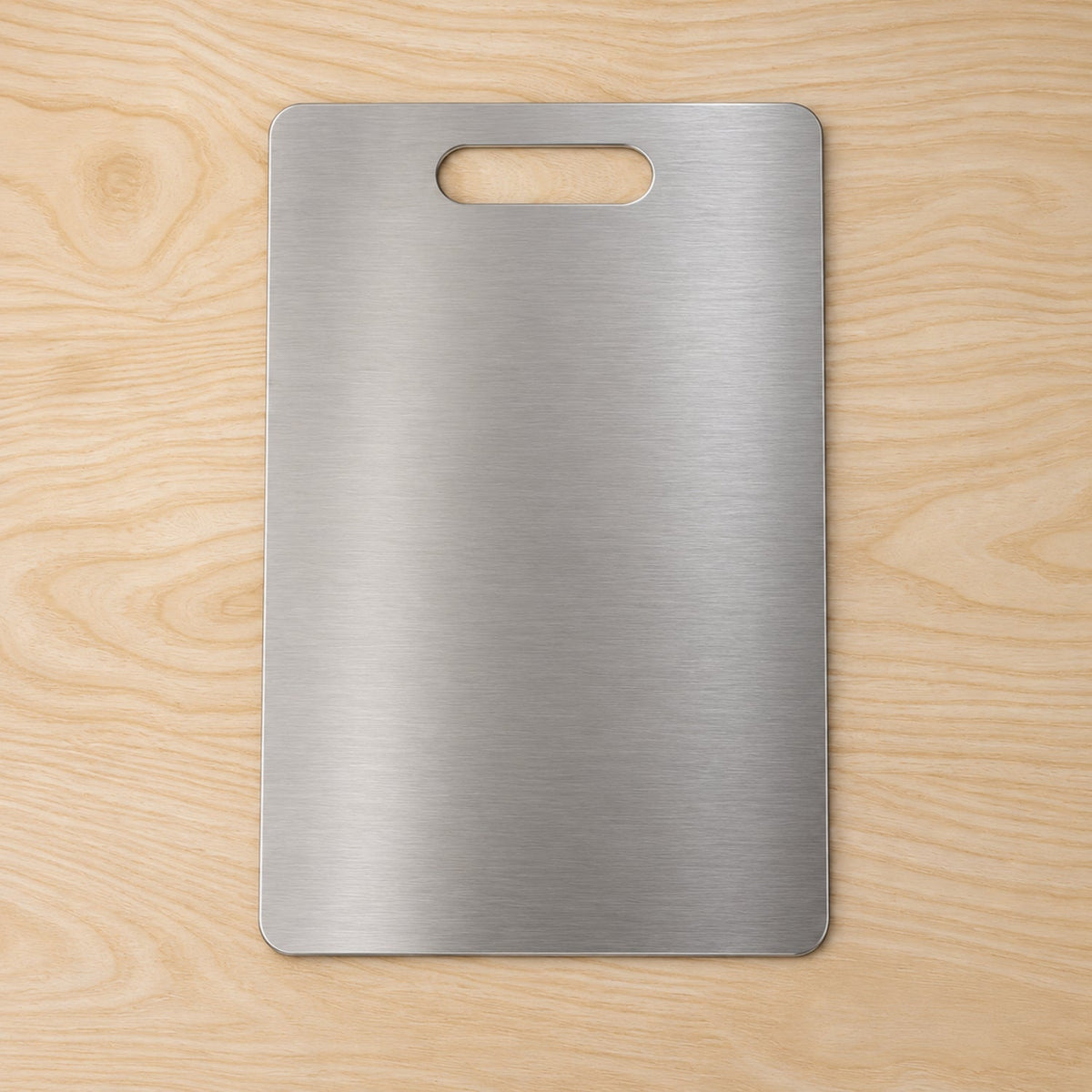 Steel chopping board kitchen use