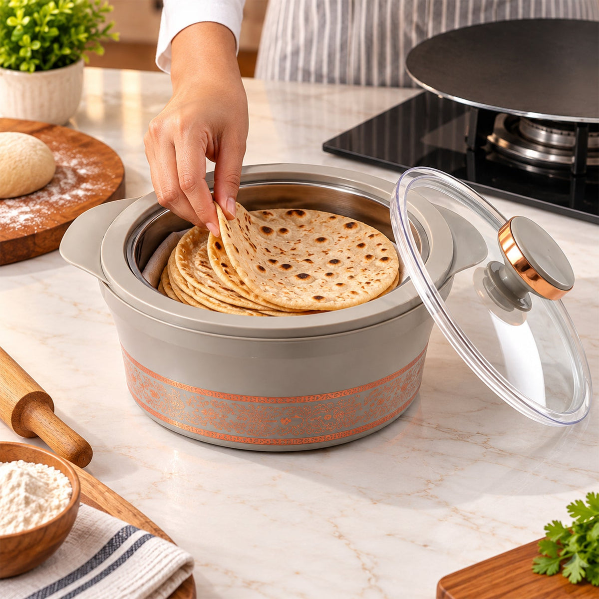 Insulated casserole hot food serving