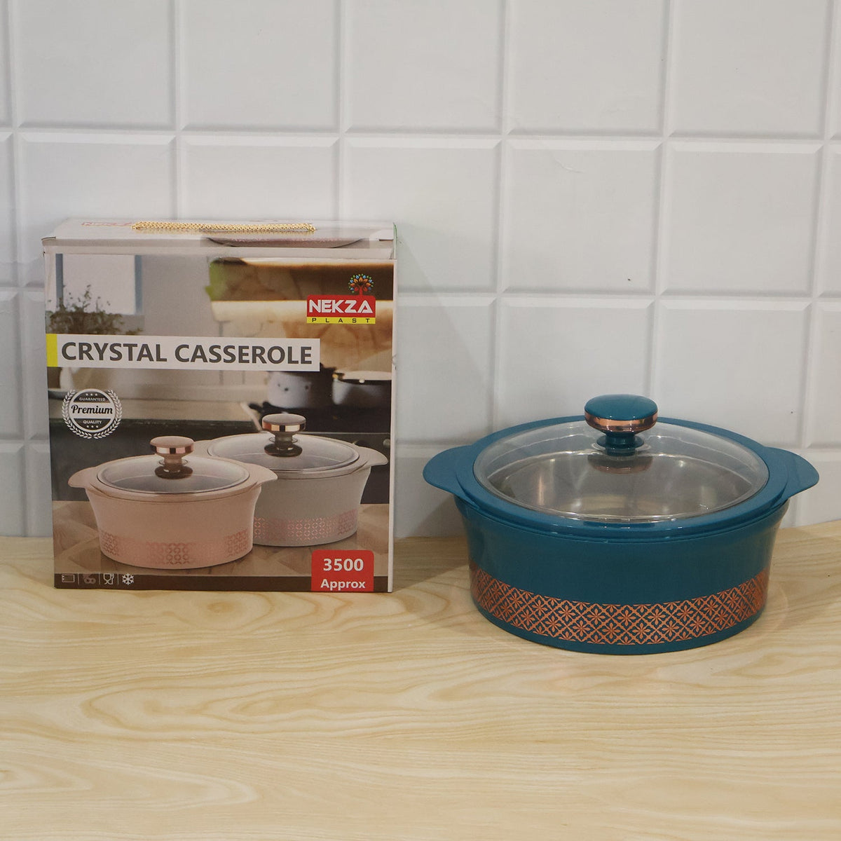 Crystal casserole serving use