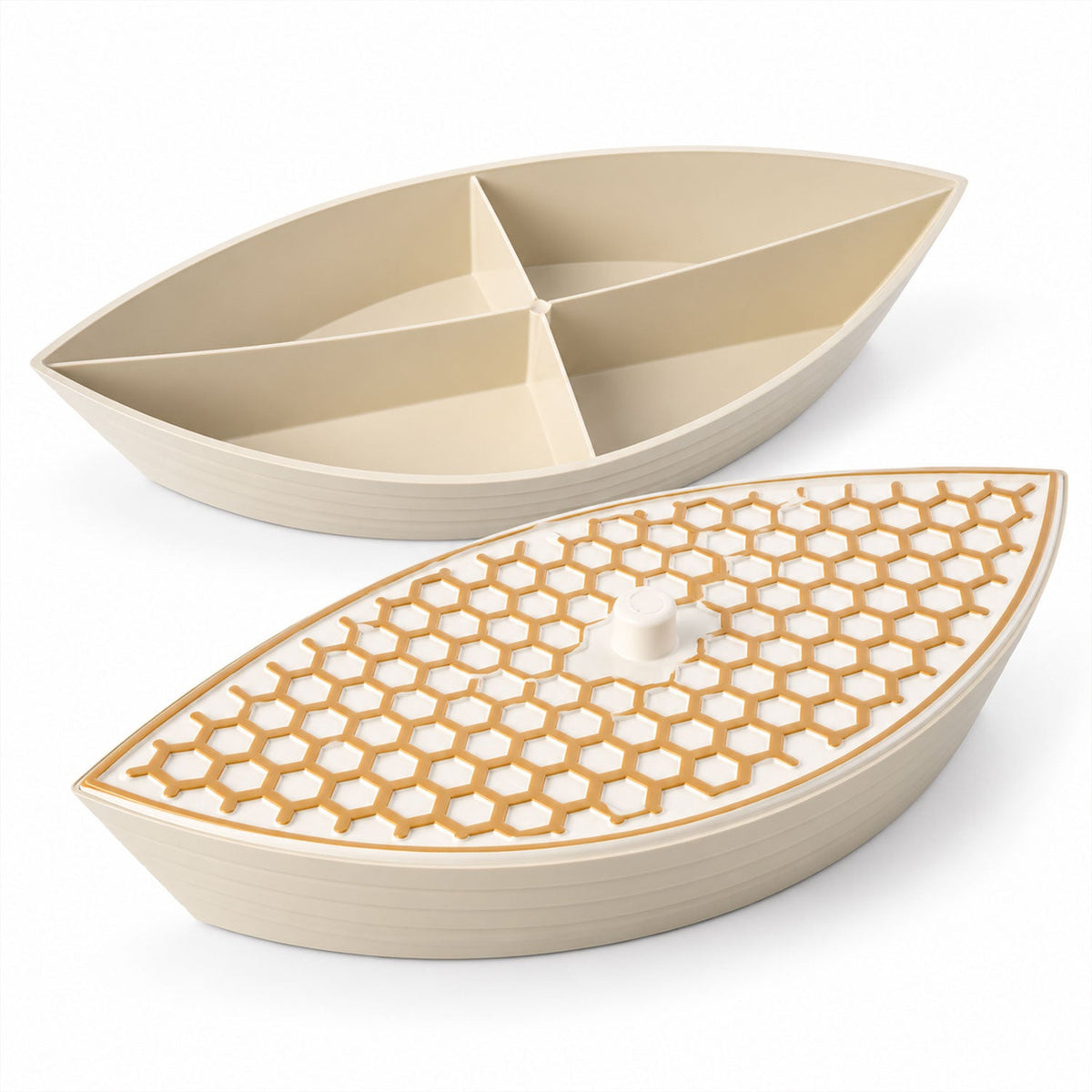 Divided Boat Serving Tray