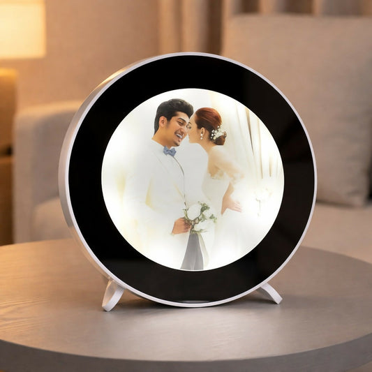 LED Photo Frame Mirror Lamp Custom Picture Table Decor