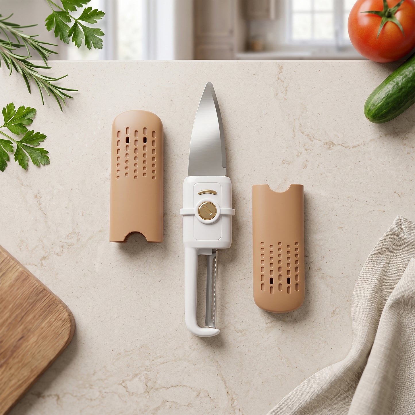 2-in-1 Multifunctional Knife & Sawtooth Peeler for Fruits and Vegetables