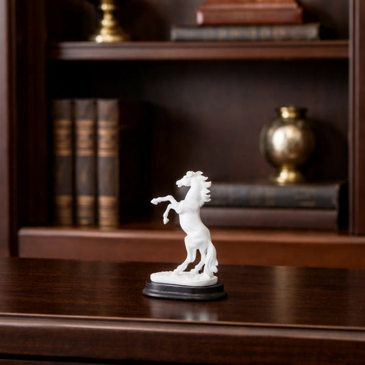 White Horse poly-resin Showpiece Statue for Home & Office DÃ©cor