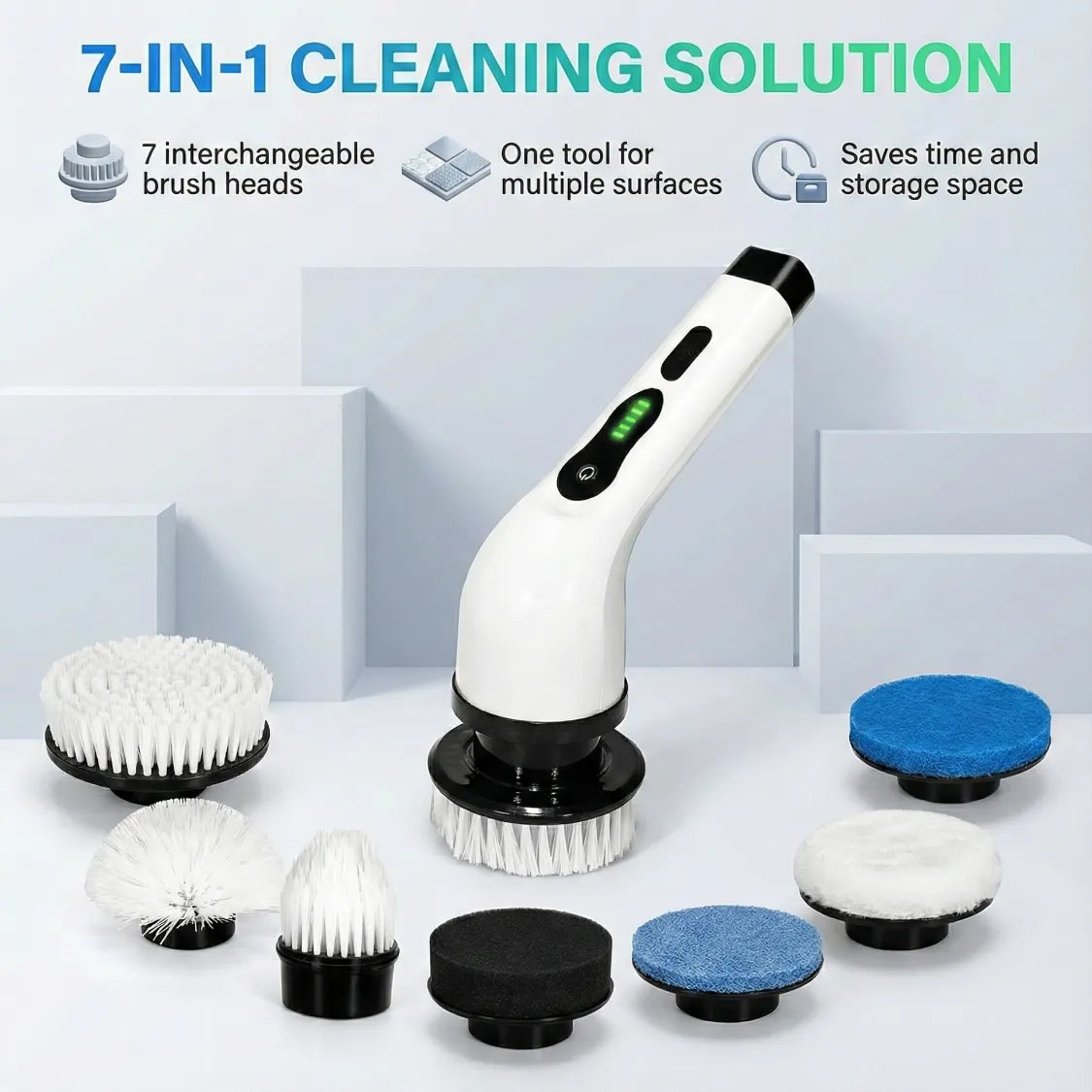 Electric Spin Cleaning Brush with LED Battery Display