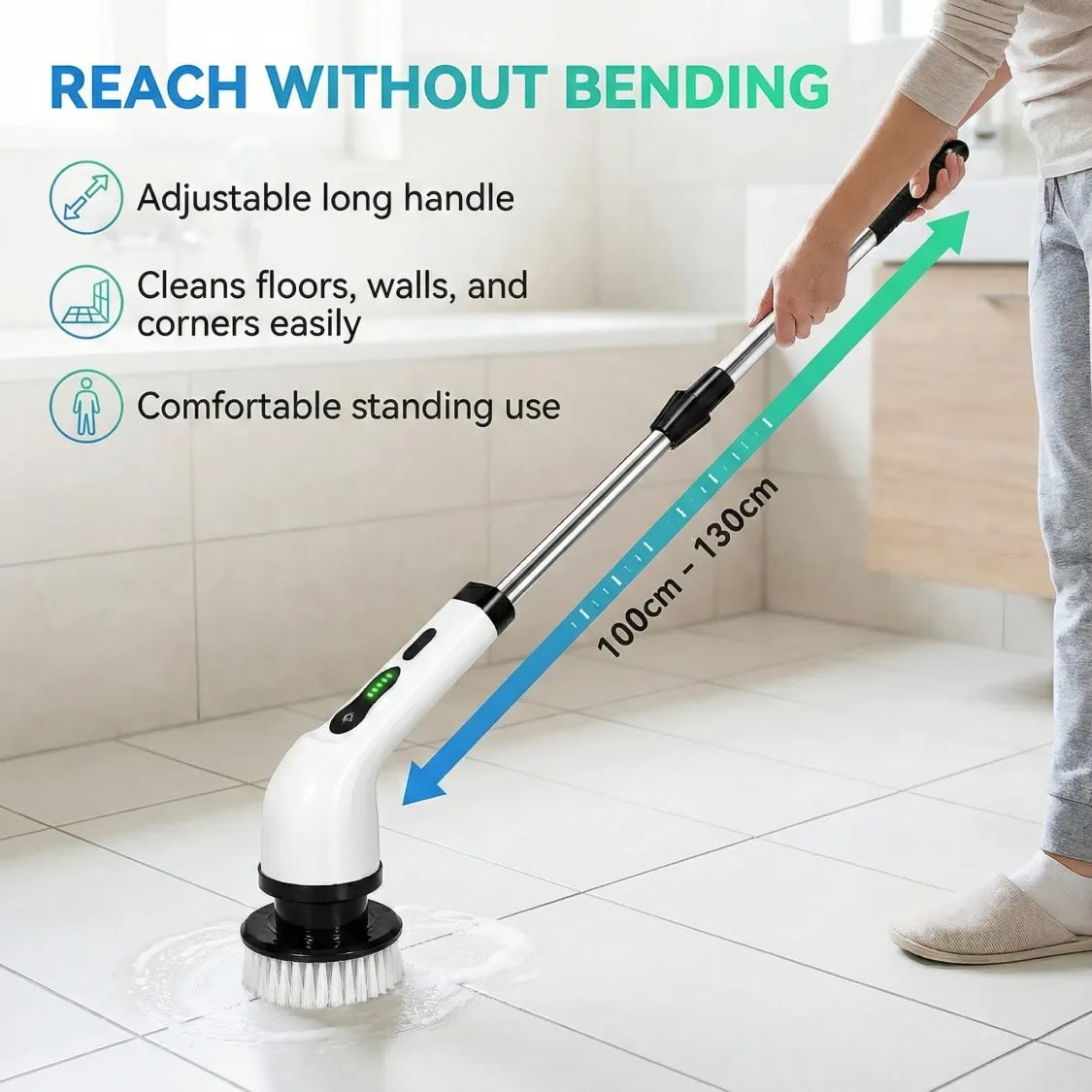 Wireless Electric Scrubber with 7 Brush Attachments
