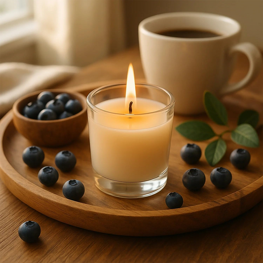 In'lief  Blueberry Soy-Blend Votive Candle Glass â€“ 50 gm (1 Pc)