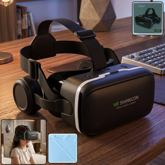 3D /Â HD VR Box Glasses Virtual Reality Goggles Headset for iOS for Android SmartphoneÂ VR Goggles-For 3D VR Movies Video Games with Headphones (1 Pc)