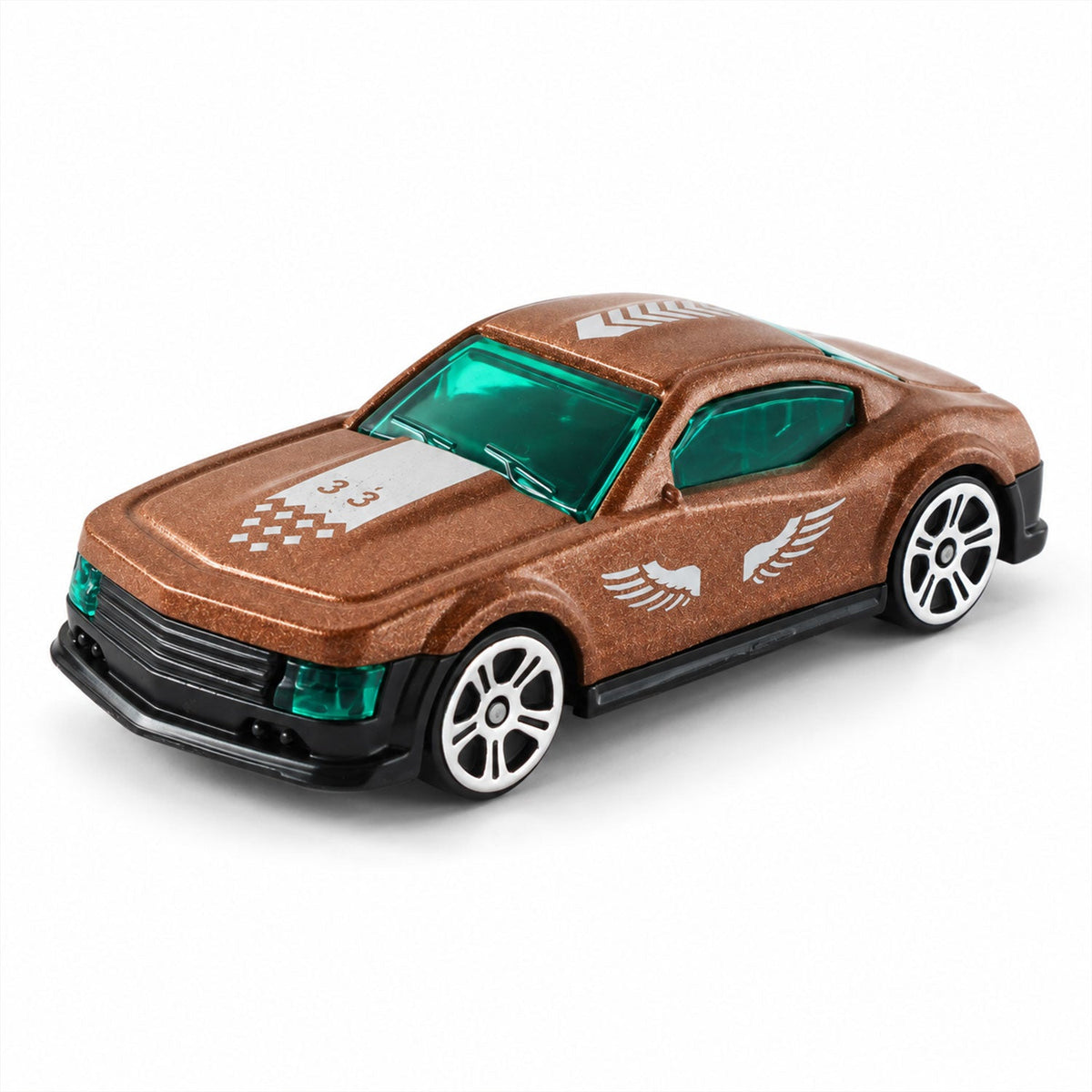 Die Cast Pullback Racer Toy Car With Metallic Finish For Kids Play (1 Pc)