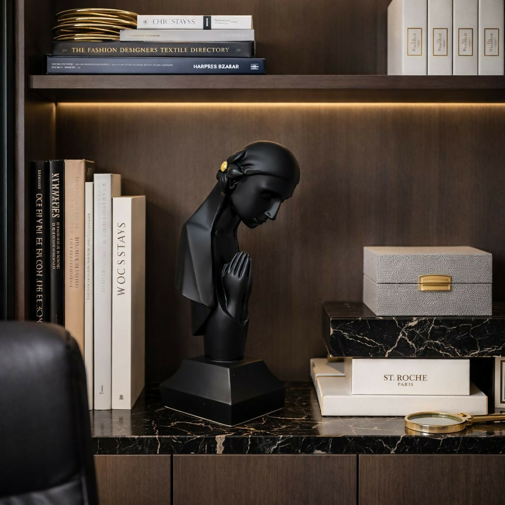 Abstract Praying Lady Sculpture Decorative Home Showpiece