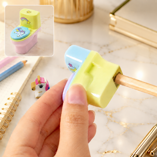 Fun & Functional! Toilet Sharpener with Eraser (2 Pc Set)