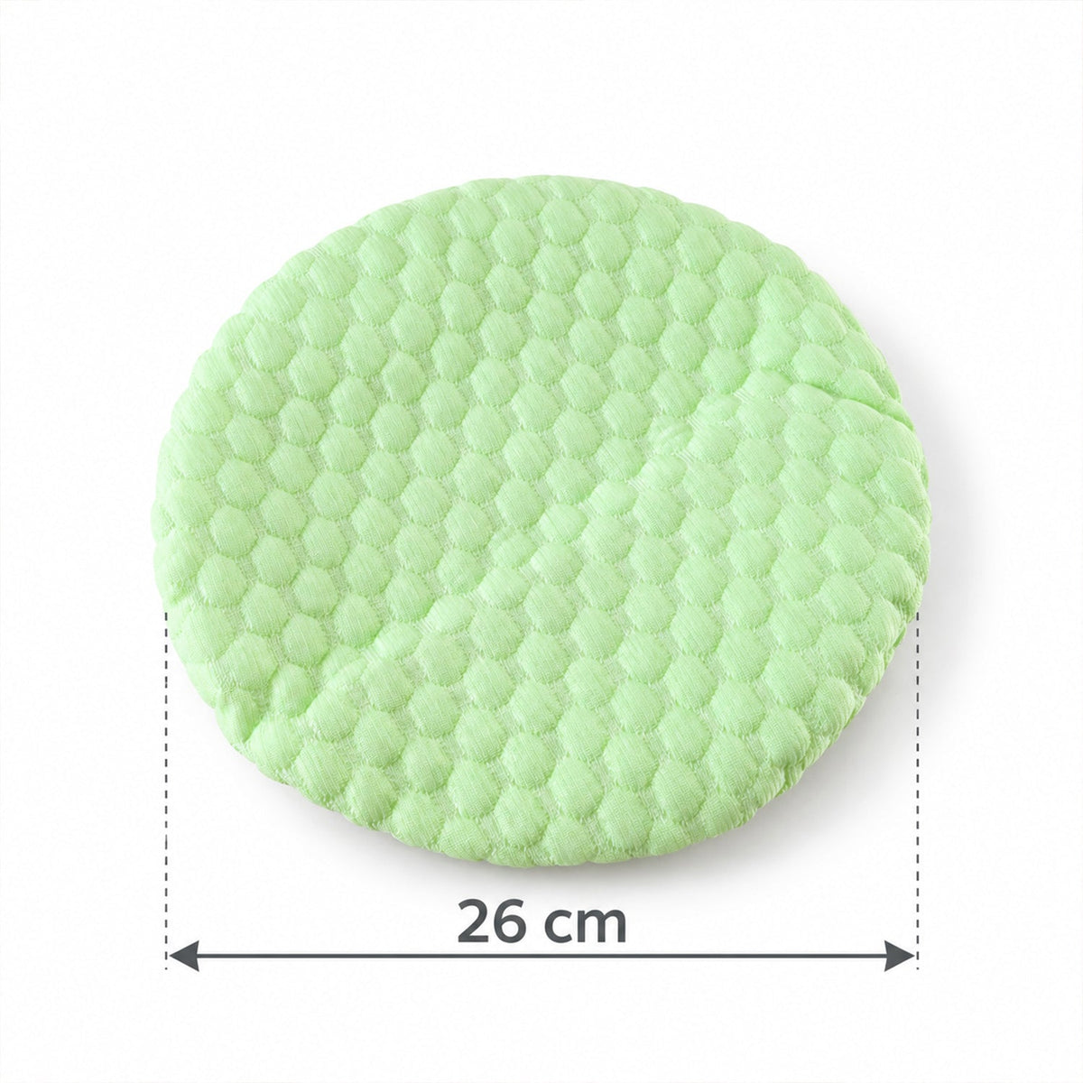 Textured Round Stool Cushion Cover with Elastic Edge (1 Pc, 26 x 26 Cm)