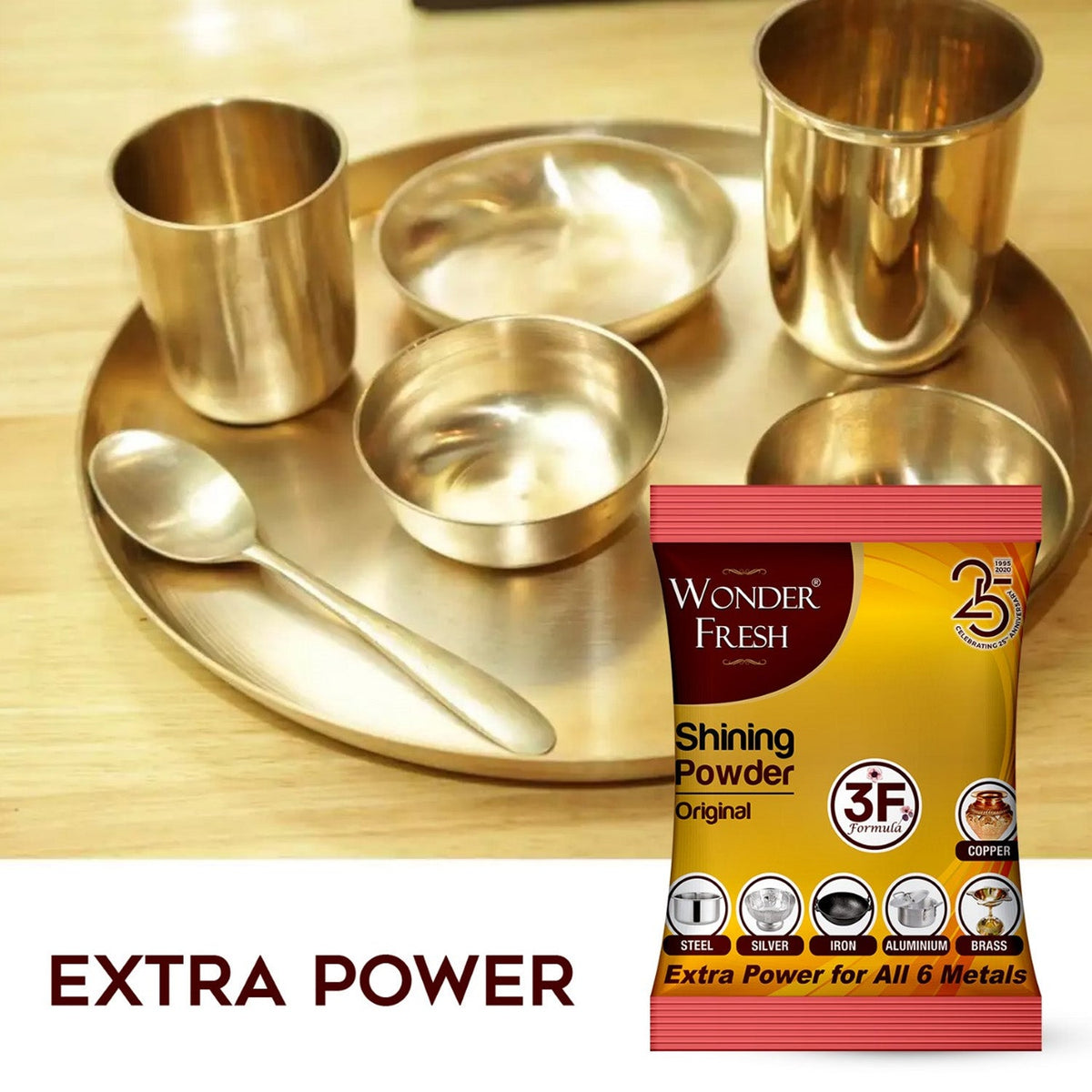 Shining Powder, Cleans and Polishes Copper, Brass, Silver, Aluminum, I ...