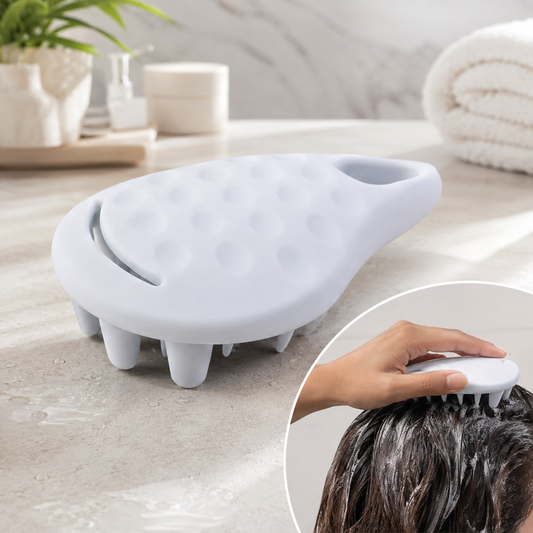 Premium Silicone Scalp Massager Shampoo Brush (1 Pc)