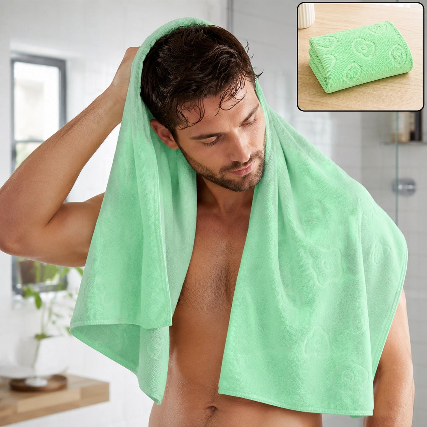 Men's Microfiber Bath Towel â€“ Soft & Quick Dry Absorbent