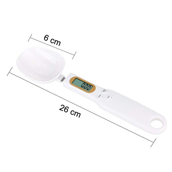 Portable kitchen scale spoon