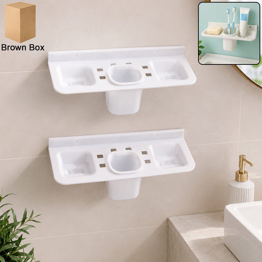 Plastic Soap Dish and plastic soap dish tray (2 Pc)