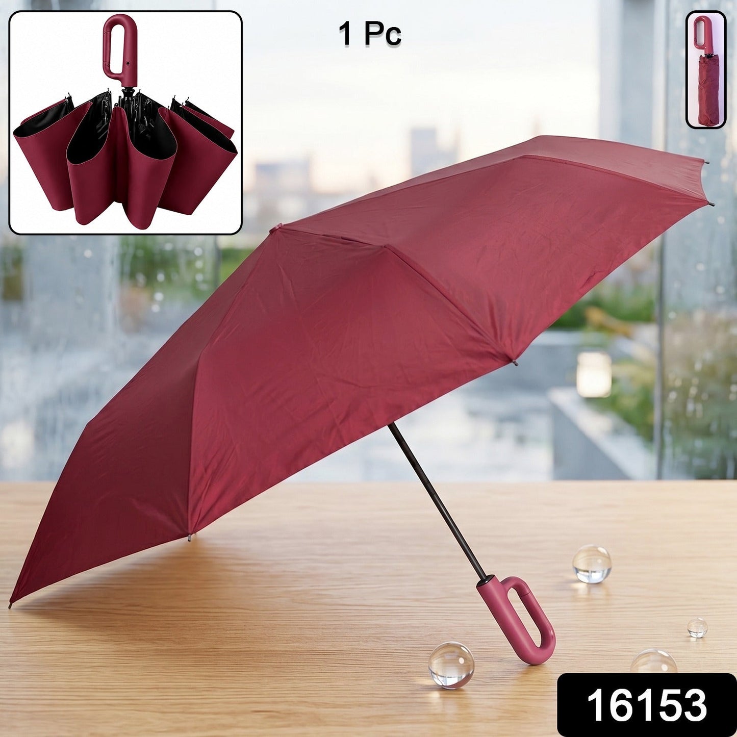 Portable Windproof Travel Umbrella â€“ Compact and Durable for Rain and Sun