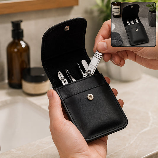 6-in-1 Professional Nail Care Kit: Clippers, Scissors & More Nail cutter (Travel or Home)