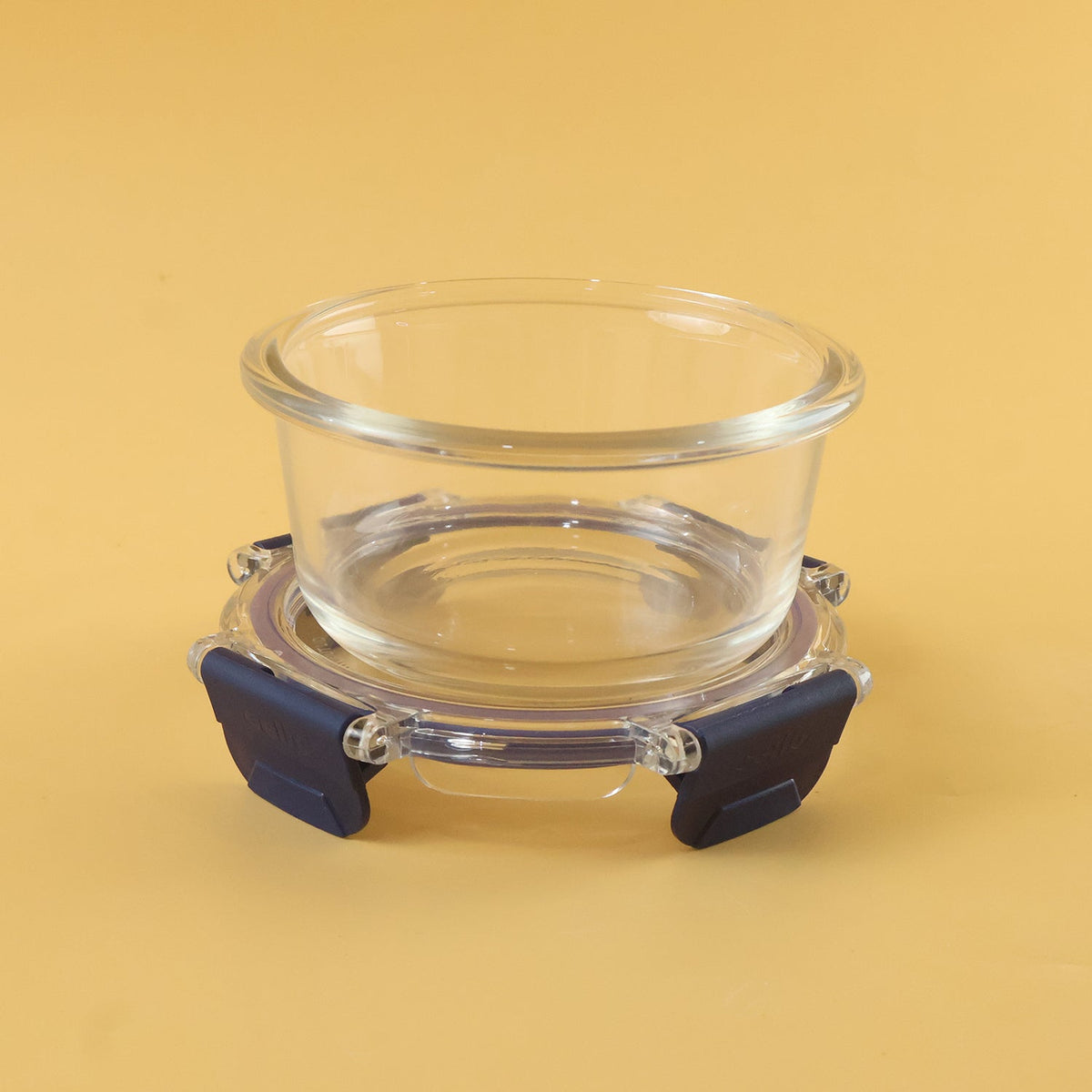 Cello 240ml Round Glass Food Storage Container with Smart Lock Lid (1 Pc)