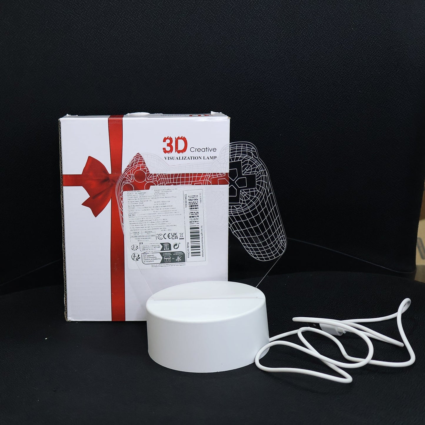 3D Acrylic LED Night Lamp â€“ Game Controller Shape Decorative Light for Gamers (1 Pc)