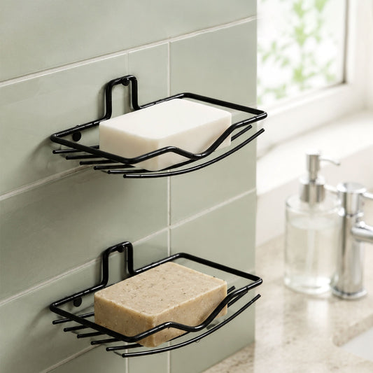 Wall Mount 2-Piece Soap Rack – Versatile Holder for Bathrooms & Homes