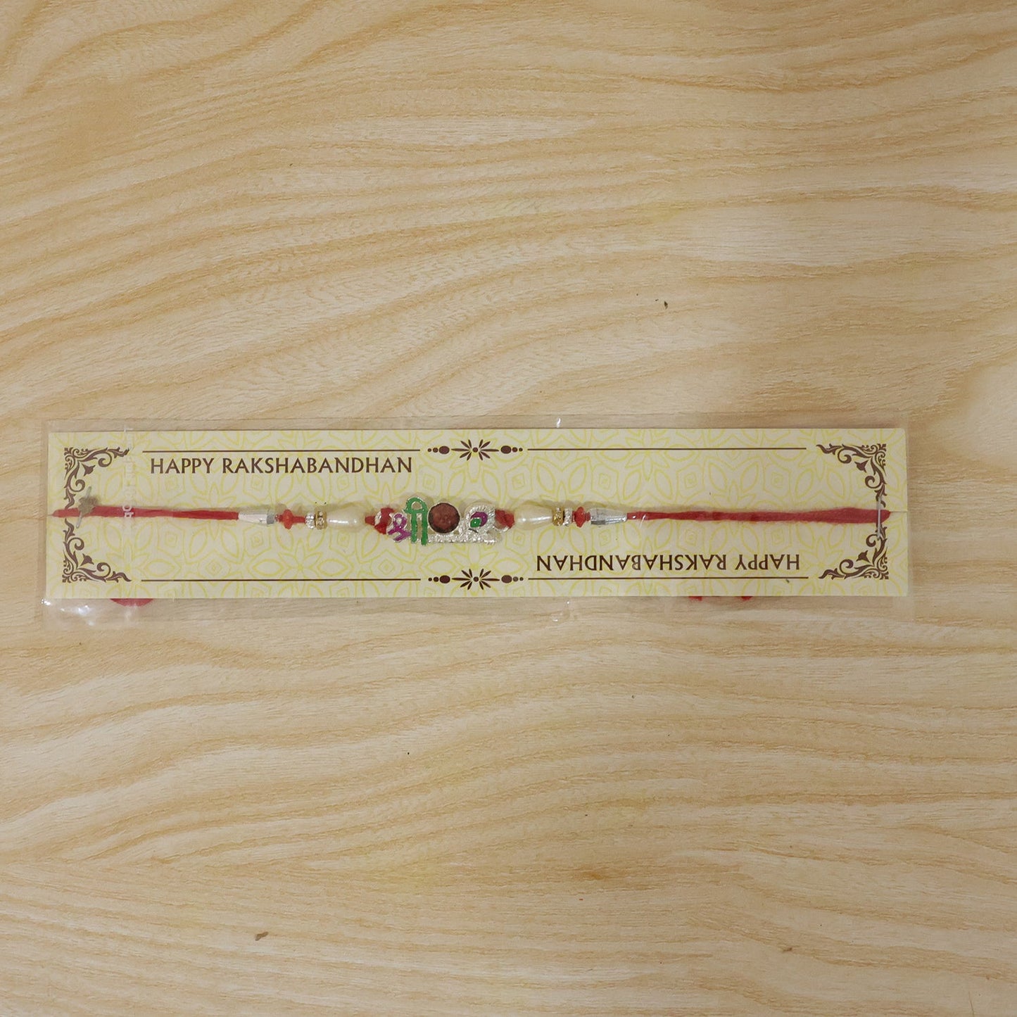 Traditional festive rakhi with modern aesthetic