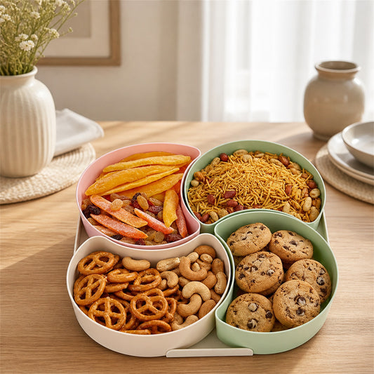 Large Compartment Box | Creative Divided Food Fruit Plate