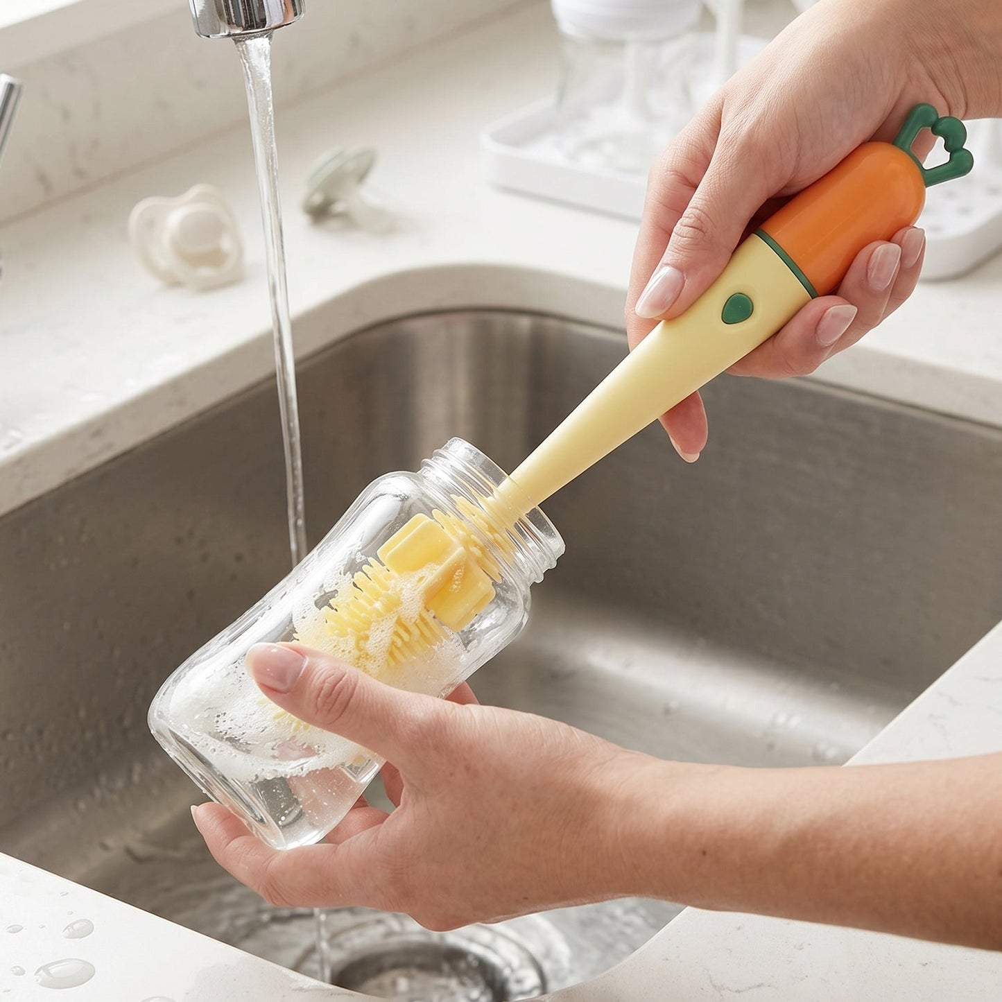Brush cups flasks cleaning use
