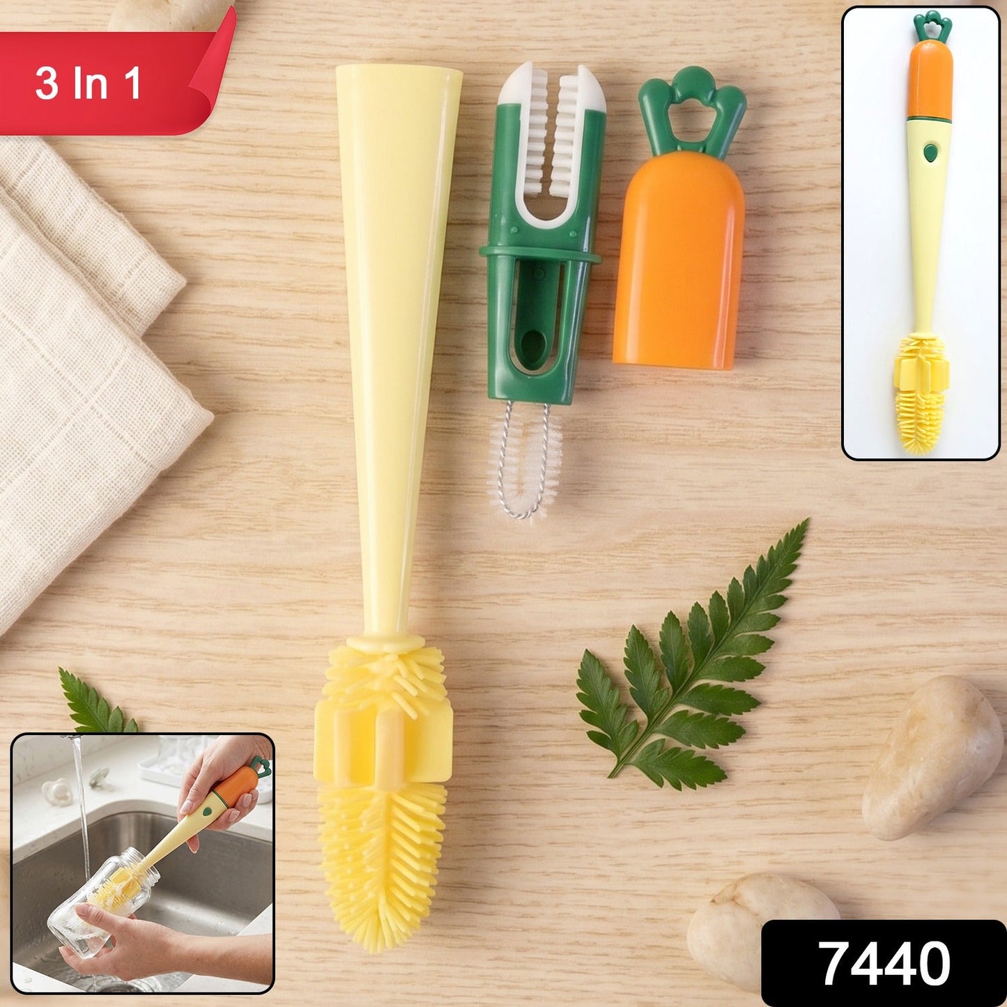 Bottle cleaning brush pack