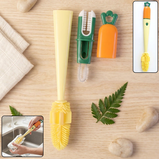 3 in 1 bottle cleaning brush silicone head