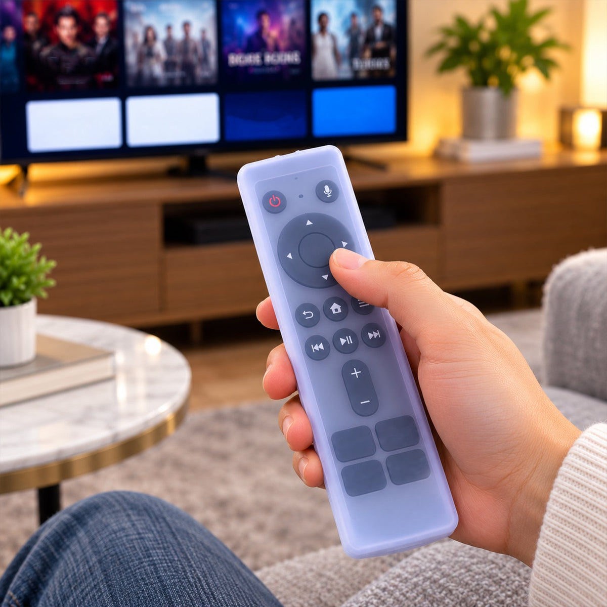 Large silicone remote control cover grip protection