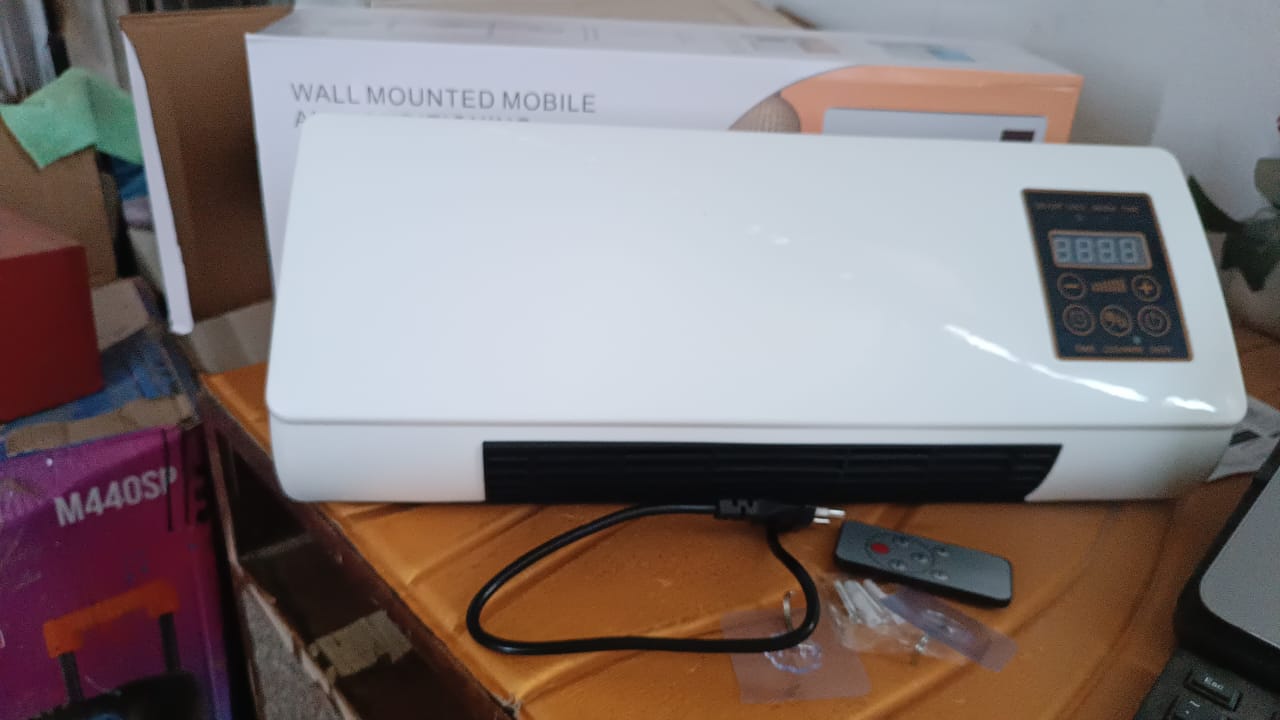 2-in-1 Wall AC Fan & Room Heater | Dual Mode with Remote