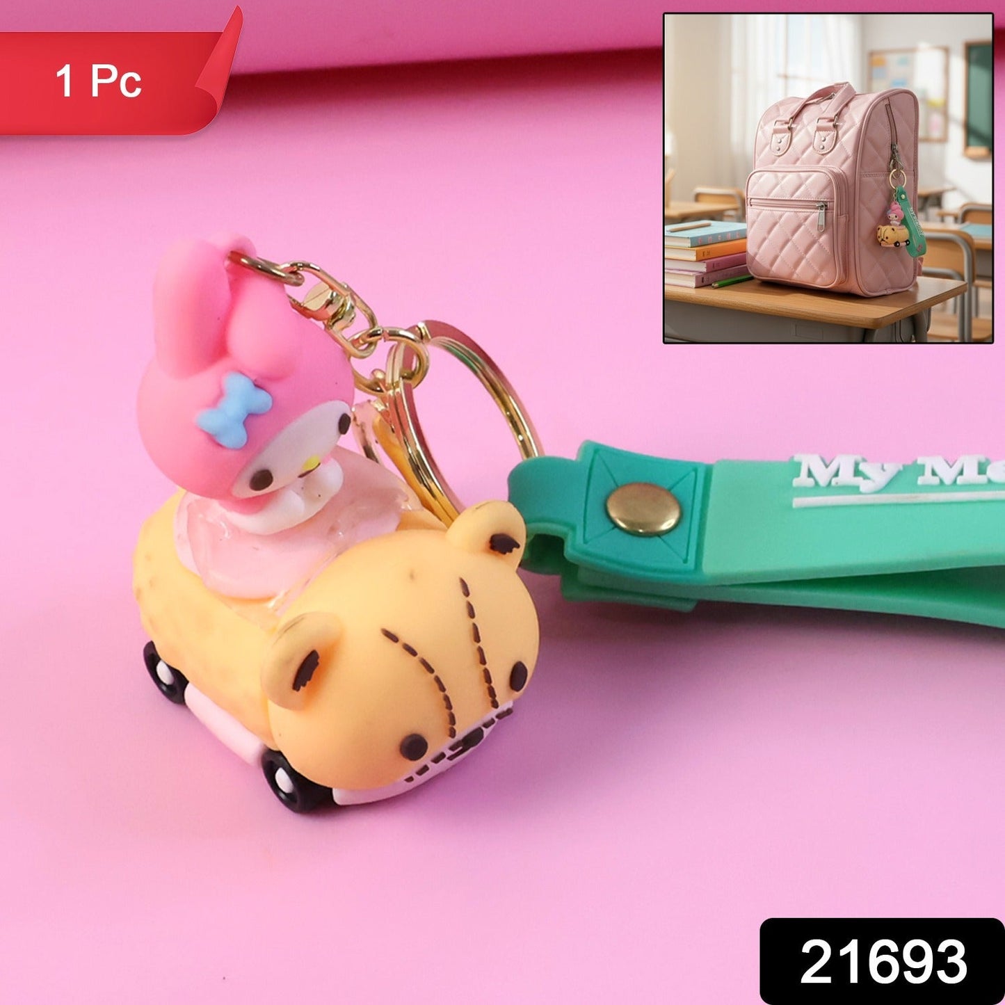 Cute Cartoon Character Keychain (1 Pc)