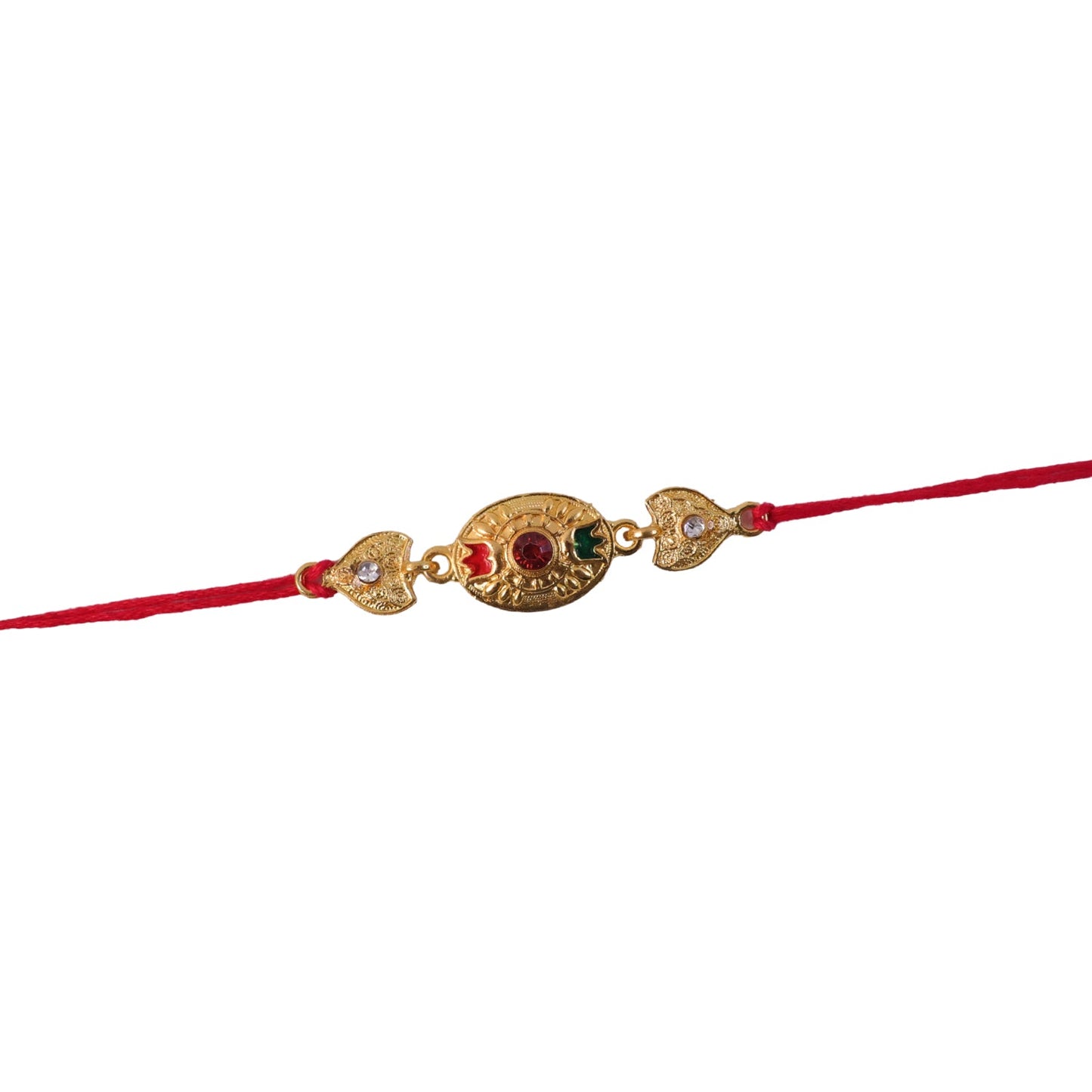 Festive and decorative beads on elegant ethnically styled Rakhi