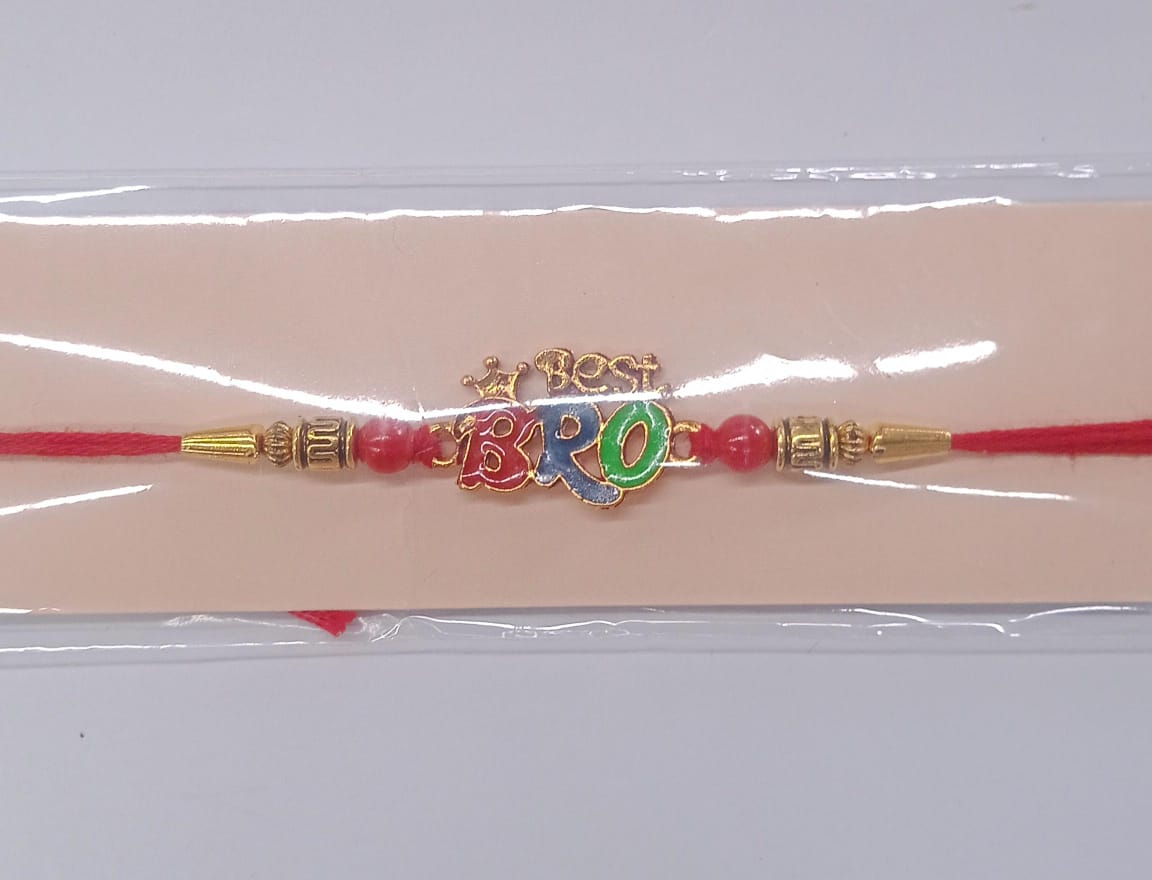 Festive Best Bro Rakhi with crown symbolizing sibling love and protection