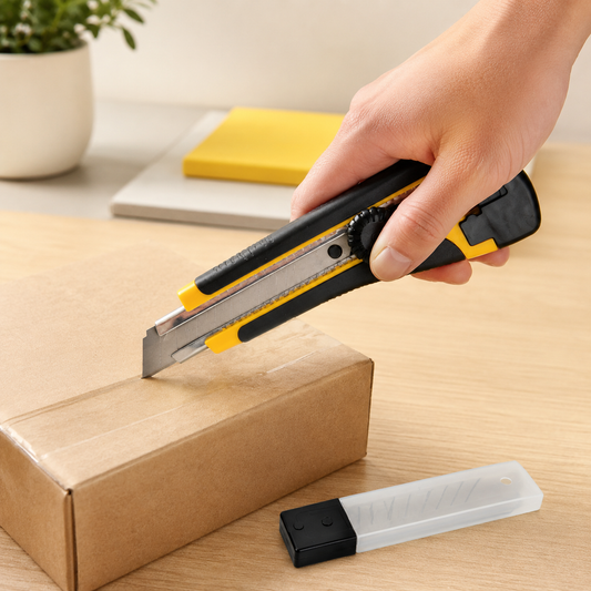 Cutter Knife Set with 4 Replacement Blades (1 Set)