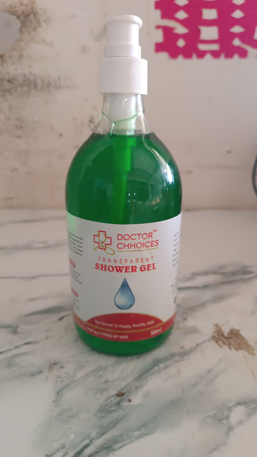 Doctor Chhoices / Choices Transparent Shower Gel â€“ 500ml Bottle with Pump Dispenser