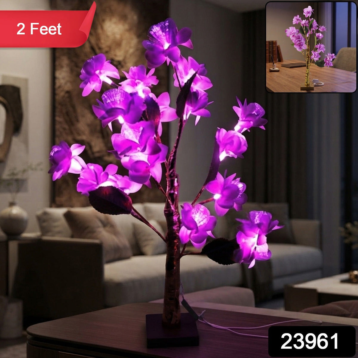 Artificial flower LED decorative lamp, 1 piece pack