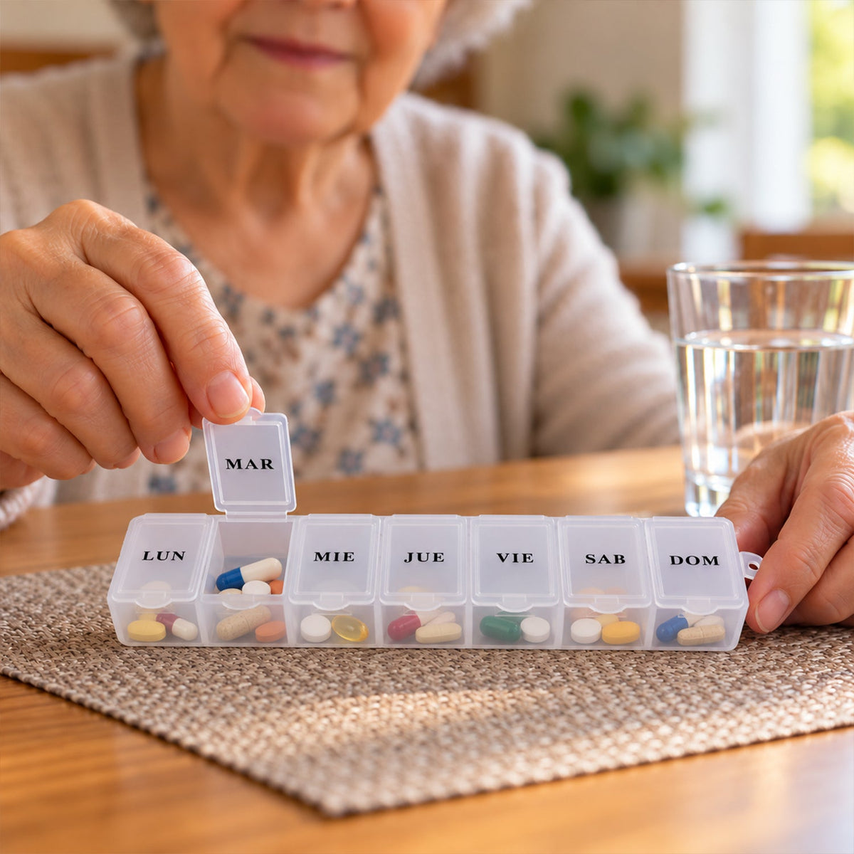 Weekly Pill Box with Individual Flip Lids for Travel Use (7 Compartment)