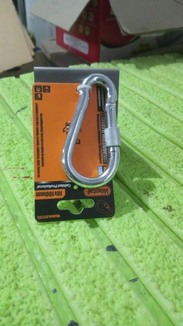 Snap Hook with Screw Stainless Steel Heavy Duty Carabiner Clip (10Ã—100 MM / 1 Pc)