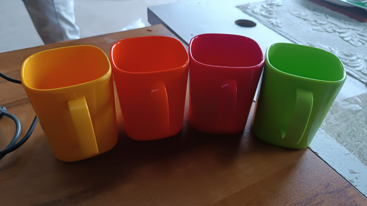 Square Melamine Mug â€“ Premium Durable Lightweight Cup (1 Pc)