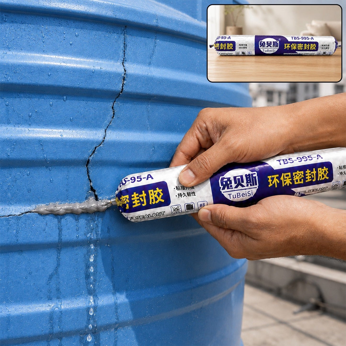 Waterproof Silicone Sealant 590ML for Flexible Gap Repair