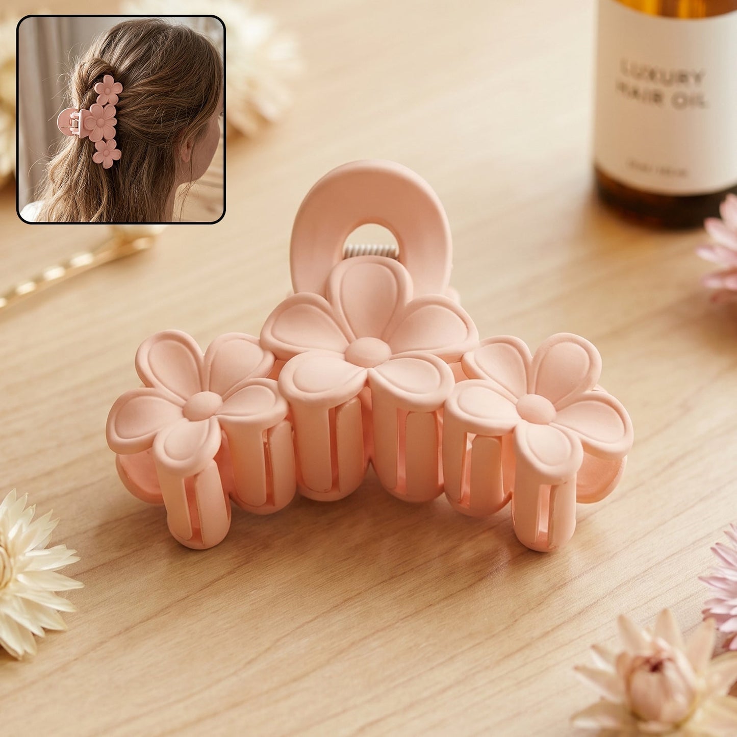 Flower design claw clip women