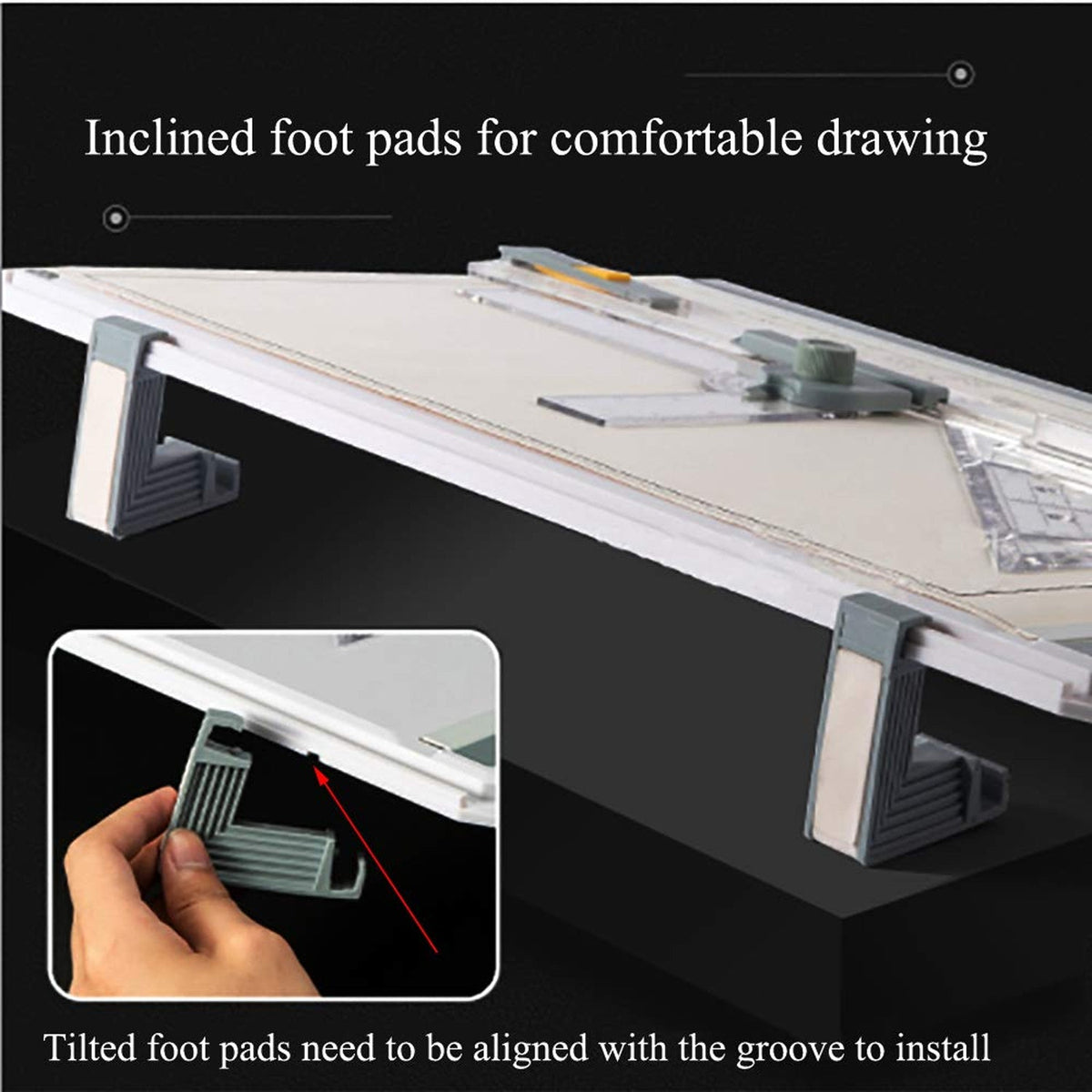 Drawing board rulers detail