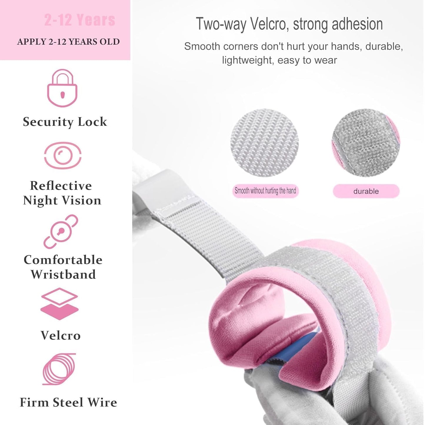 Kids Safety Anti-Lost Wrist Link Strap 1 Pc